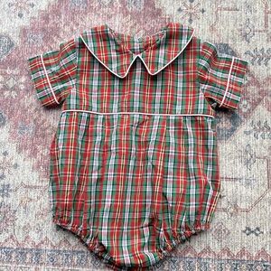 Beaufort Bonnet Plaid Holiday Christmas Onesie Ralph Lauren Baby